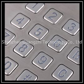 Metal Backlit Numeric Keypad , SS 4x4 Matrix Keyboard For Vending Machine
