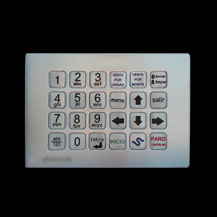 IP65 Vandal Proof Metal Numeric Keypad For Self Service Equipment