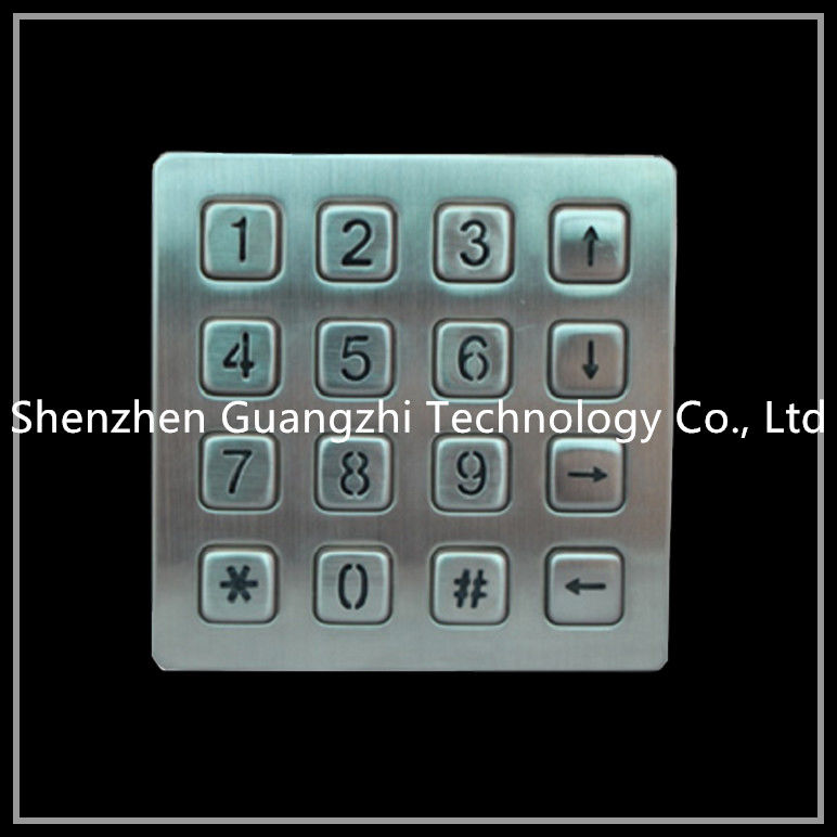 Vandalism Proof Industrial Numeric Keypad , Stainless Steel Keyboard