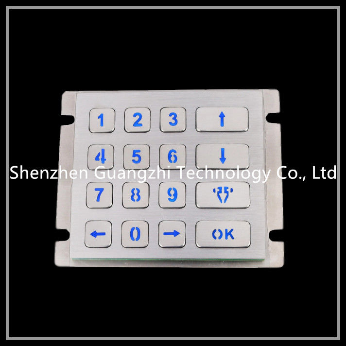 Atm Vandal Proof Keyboard , 4 * 4 Matrix Type Cash Machine Number Pad