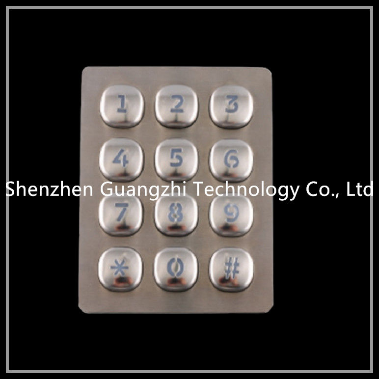 Embedded Installation Metal Numeric Keypad For Bank Security Door