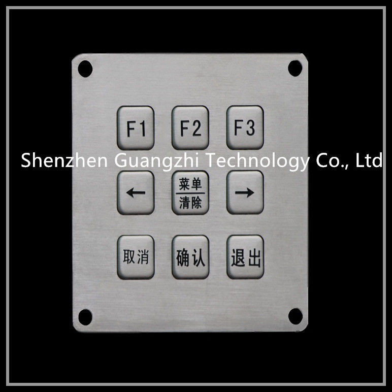 Wireless Bluetooth Industrial Numeric Keypad Ss 9 Key Counterbore Installation